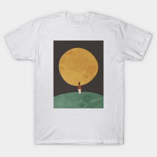 Minimal Starry Night - Moon Light 3 T-Shirt